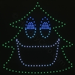 PRODUCT PHOTO: Singing Christmas Tree Face - Designed for RGB Lights (Nodes)