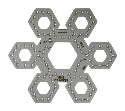 PRODUCT PHOTO: OFFSPEC:  PixNode CoroFlake Hex Snow Flake for 12mm Pixel and Dumb Nodes - 36 Inches - 92cm / 90 Nodes