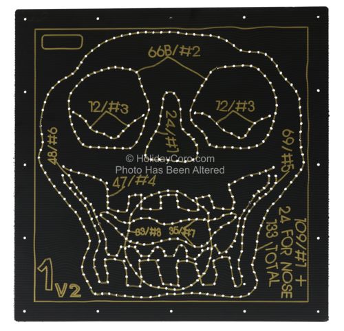 PRODUCT PHOTO: OFFSPEC:  Individual Singing Monster #1 - Skull / 23" x 23" / For incandescent or LED mini-lights