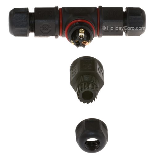 PRODUCT PHOTO: Waterproof Tee Connector with Screw Terminals - 3 Wire