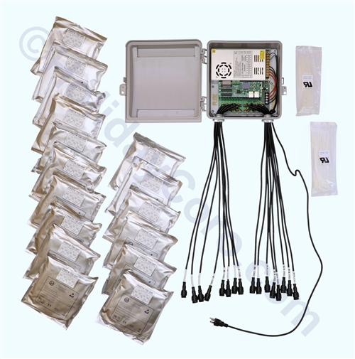 PRODUCT PHOTO:  Wow Lights Christmas E1.31 Screen Package Clone Kit (16 Ribbons)