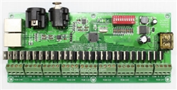 PRODUCT PHOTO: Dumb RGB 27 Channel DMX Controller / Decoder / Screw Terminals / DIP Switch Addressing / CAT5 & XLR DMX Input Plugs / 25 Amps