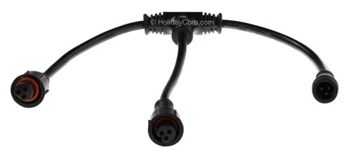 PRODUCT PHOTO: EasyPlug3 / xConnect / 3 Conductor M | F (center) | F / Tap / Splitter / Tee / RGB Smart Pixels