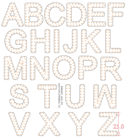 PRODUCT PHOTO: Letters for Pixels - 2 Feet / 59 cm Tall / Letters A to Z / Numbers 0 to 9 / Punctuation