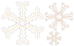 PixNode CoroFlakeâ„¢ 2 Prong Fancy Snow Flake for Smart / Dumb Nodes - 12 24 36 Inches