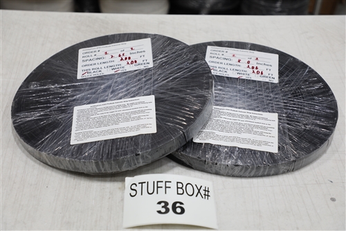 STUFF BOX: #36 / ALL ITEMS AS-IS / BL - 206ft - 8.00in / BL - 200ft - 2.65in