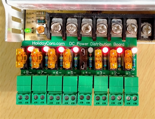 PRODUCT PHOTO: Meanwell Power Supply Fused Power Injection Board 8 Outputs