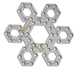 PixNode CoroFlakeâ„¢ Hex Snow Flake for Smart / Dumb Nodes and Mini-Lights  - 12 24 36 Inches