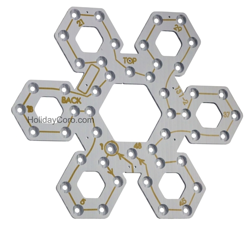 PRODUCT PHOTO: PixNode CoroFlake Hex Snow Flake for Smart / Dumb Nodes and Mini-Lights  - 12 24 36 Inches