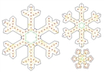 PixNode CoroFlakeâ„¢ 3 Prong Snow Flake for Smart / Dumb Nodes - 12 24 36 Inches