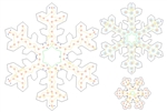 PixNode CoroFlakeâ„¢ 3 Prong Fancy Snow Flake for Smart / Dumb Nodes - 12 24 36 Inches