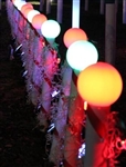 PRODUCT PHOTO: RGB Candy Cane Post Topper Ball for 4" PVC Posts (Globe Not Included)