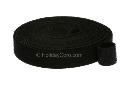 PRODUCT PHOTO: Hook and Loop Velcro Strip - 1" Long x 3/4" Wide - Black