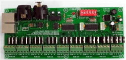 PRODUCT PHOTO: Dumb RGB 27 Channel DMX Controller / Decoder / Screw Terminals / DIP Switch Addressing / CAT5 & XLR DMX Input Plugs / 15 Amps