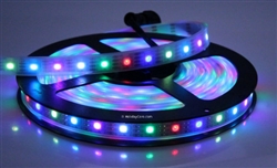 PRODUCT PHOTO: Smart / Pixel LED RGB Strip 60 LEDs/m 60 Pixels/m Waterproof Tube (16ft-6in/5 meter Roll) - 12v / INK1003 (WS2812) / Waterproof EasyPlug3 / xConnect Input and Output Cables