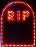 RIP Tombstone Grave Marker - LED/Incandescent Mini Lights